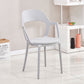 Chaise de cuisine contemporaine chaise latéral de bras à manger avec des jambes en plastique