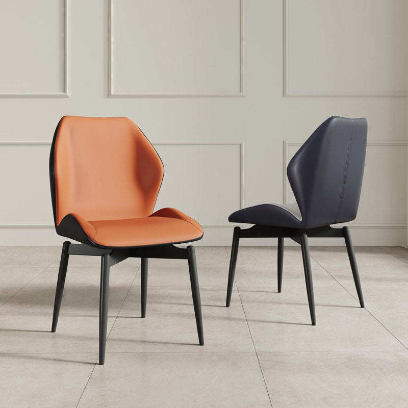 Contemporary Kitchen Arm Chairs Wingback Side Side Chair with Metal Legs Clearhalo 'Dining Chairs' 'Dining Tables & Seating' 'dining_chair' 'furn' 'furn_dining_chair' 'Furniture' 'Kitchen & Dining Furniture' 5709701