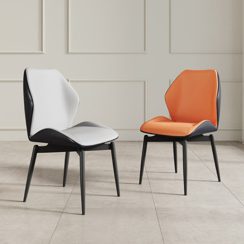 Contemporary Kitchen Arm Chairs Wingback Side Side Chair with Metal Legs Clearhalo 'Dining Chairs' 'Dining Tables & Seating' 'dining_chair' 'furn' 'furn_dining_chair' 'Furniture' 'Kitchen & Dining Furniture' 5709704