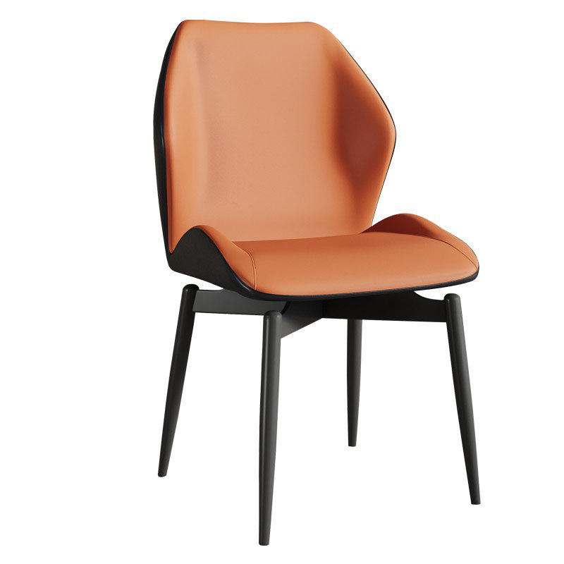 Contemporary Kitchen Arm Chairs Wingback Side Side Chair with Metal Legs Clearhalo 'Dining Chairs' 'Dining Tables & Seating' 'dining_chair' 'furn' 'furn_dining_chair' 'Furniture' 'Kitchen & Dining Furniture' 5709710