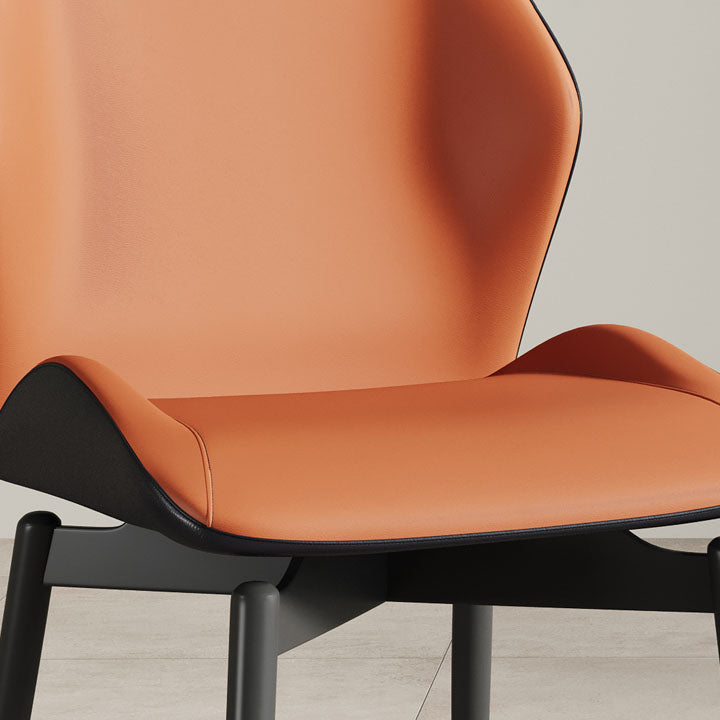 Contemporary Kitchen Arm Chairs Wingback Side Side Chair with Metal Legs Clearhalo 'Dining Chairs' 'Dining Tables & Seating' 'dining_chair' 'furn' 'furn_dining_chair' 'Furniture' 'Kitchen & Dining Furniture' 5709712