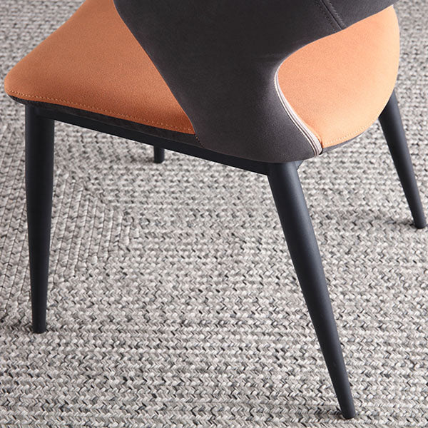 Eigentijdse keukenstoel dineren Open achterstoelstoelen met metalen benen