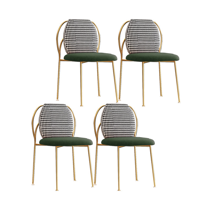 Stoffen aan de stoffenstoel Noordse stijl stevige rugarmloze eetkamerstoel