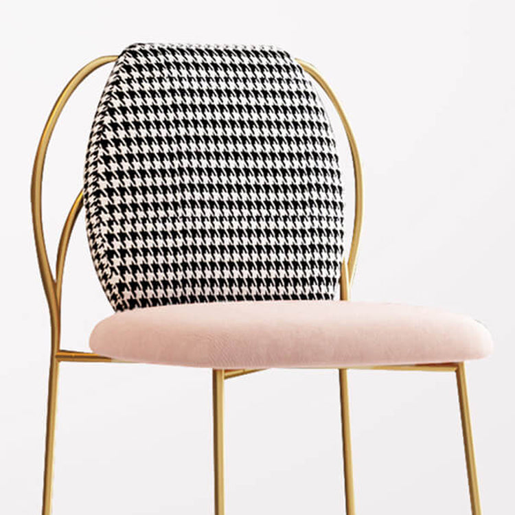 Stoffen aan de stoffenstoel Noordse stijl stevige rugarmloze eetkamerstoel