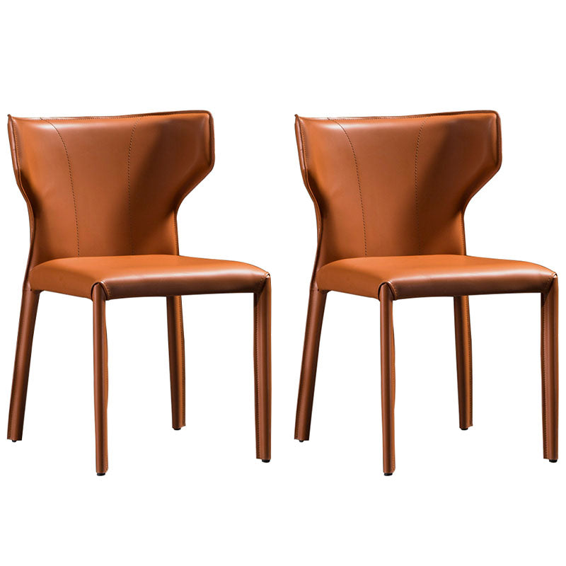 Sedia per sala da pranzo in pelle moderna sedia a braccialessino.