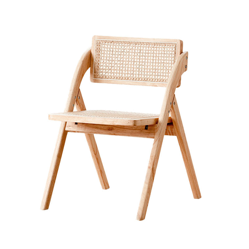 Eigentijdse keukenstoelen dineren open achterste armloze zijstoel met houten benen