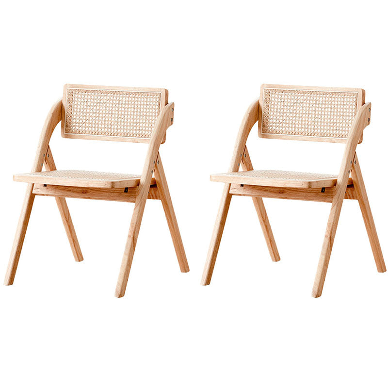 Eigentijdse keukenstoelen dineren open achterste armloze zijstoel met houten benen