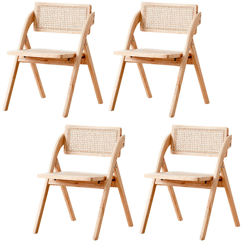 Eigentijdse keukenstoelen dineren open achterste armloze zijstoel met houten benen