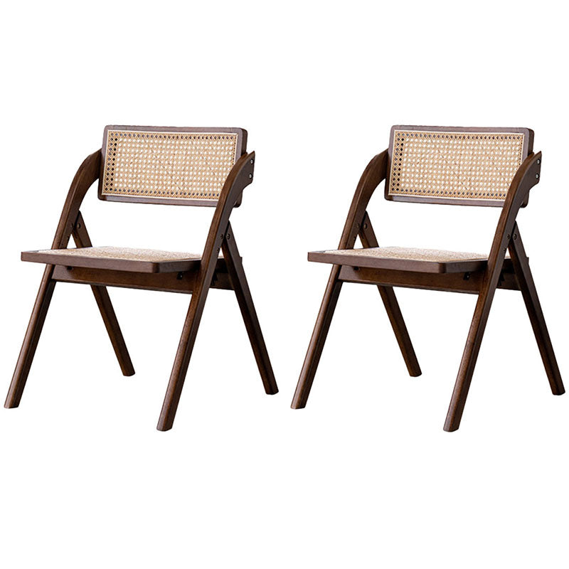 Eigentijdse keukenstoelen dineren open achterste armloze zijstoel met houten benen