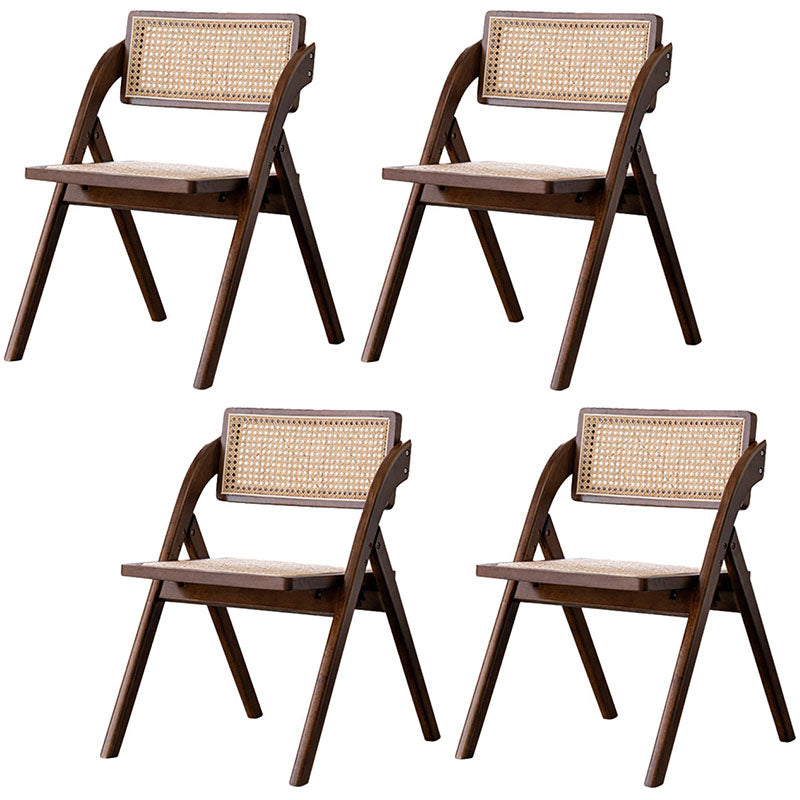 Eigentijdse keukenstoelen dineren open achterste armloze zijstoel met houten benen