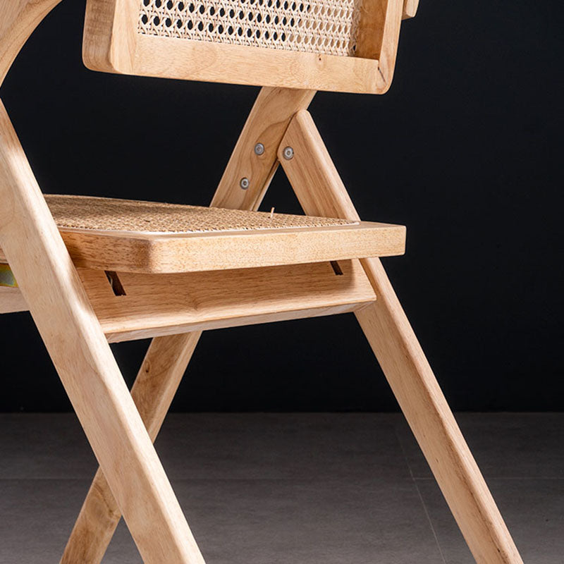 Eigentijdse keukenstoelen dineren open achterste armloze zijstoel met houten benen