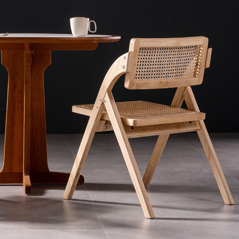 Eigentijdse keukenstoelen dineren open achterste armloze zijstoel met houten benen