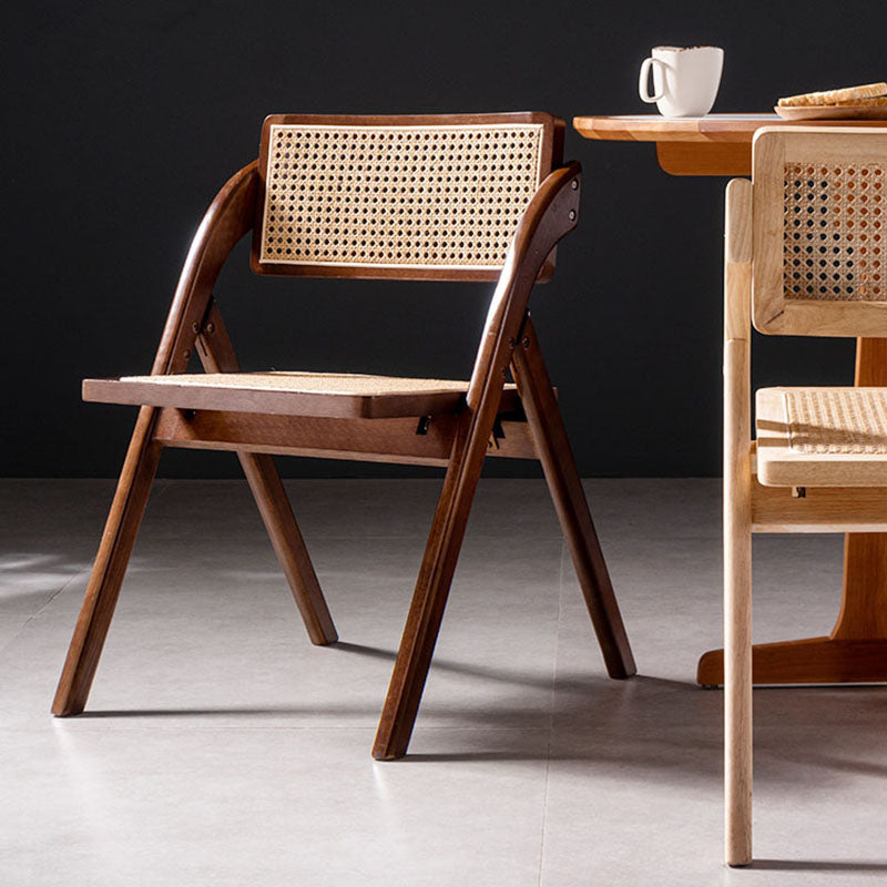 Eigentijdse keukenstoelen dineren open achterste armloze zijstoel met houten benen