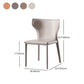 Eigentijdse lederen eetkamer stoel armloze wingback zijstoelen voor thuisgebruik