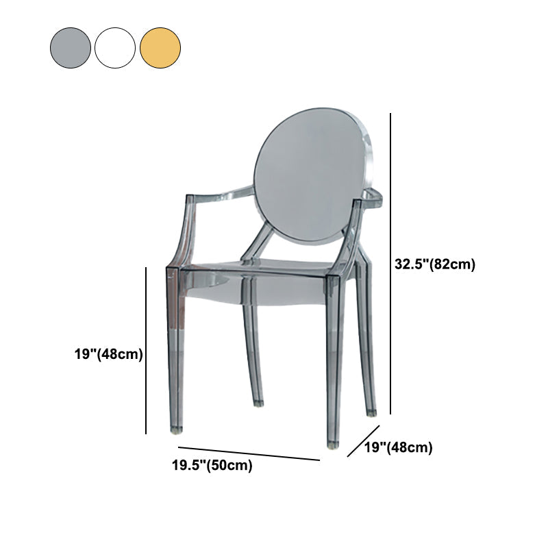 King Louis Back Chair Scandinavian Acryl Dining Kitchen Room fauteuil fauteuil