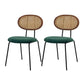 Upholstered Side Chairs Industrial Armless Open Back Dining Side Chair Green 2 Piece Set Clearhalo 'Dining Chairs' 'Dining Tables & Seating' 'dining_chair' 'furn' 'furn_dining_chair' 'Furniture' 'Kitchen & Dining Furniture' 5709867