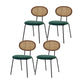 Upholstered Side Chairs Industrial Armless Open Back Dining Side Chair Green 4 Piece Set Clearhalo 'Dining Chairs' 'Dining Tables & Seating' 'dining_chair' 'furn' 'furn_dining_chair' 'Furniture' 'Kitchen & Dining Furniture' 5709868