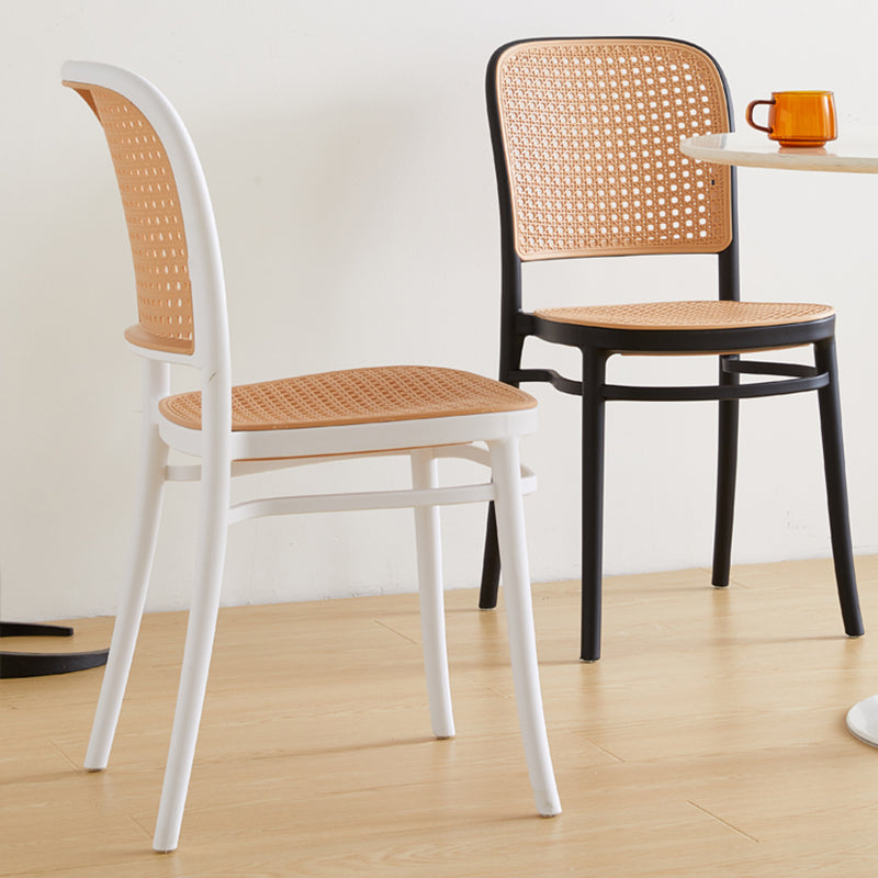 Contemporary Style Kitchen Chairs Dining Armless Side Chairs with Plastic Legs