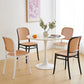 Contemporary Style Kitchen Chairs Dining Armless Side Chairs with Plastic Legs