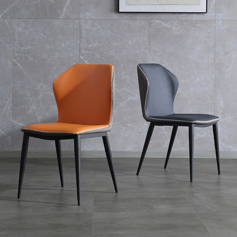 Wingback stoel metalen industriële keuken eetkamer zijstoel