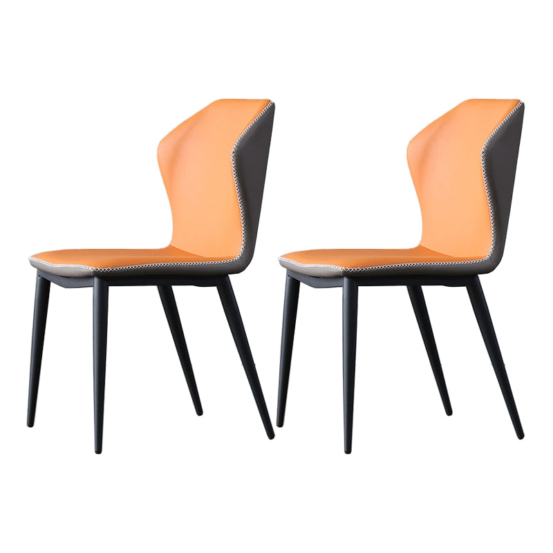 Wingback stoel metalen industriële keuken eetkamer zijstoel