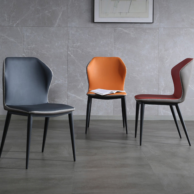 Wingback stoel metalen industriële keuken eetkamer zijstoel