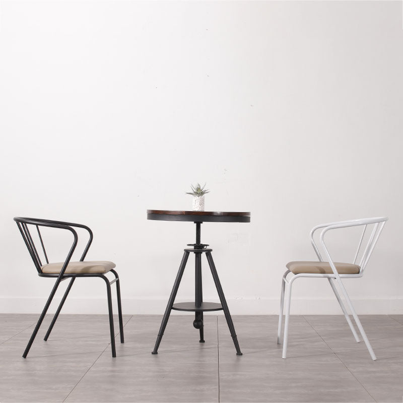 Contemporary Chairs Dining Arm Windsor Back Side Chairs with Metal Legs for Kitchen Clearhalo 'Dining Chairs' 'Dining Tables & Seating' 'dining_chair' 'furn' 'furn_dining_chair' 'Furniture' 'Kitchen & Dining Furniture' 5709918