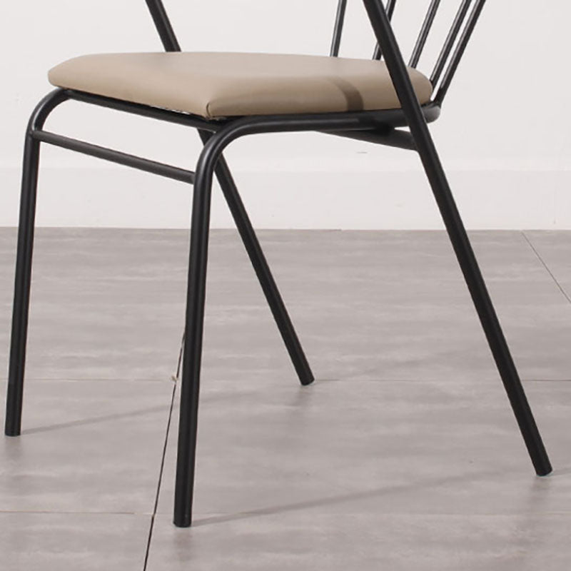 Contemporary Chairs Dining Arm Windsor Back Side Chairs with Metal Legs for Kitchen Clearhalo 'Dining Chairs' 'Dining Tables & Seating' 'dining_chair' 'furn' 'furn_dining_chair' 'Furniture' 'Kitchen & Dining Furniture' 5709926