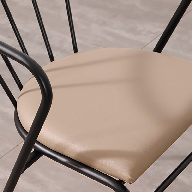 Contemporary Chairs Dining Arm Windsor Back Side Chairs with Metal Legs for Kitchen Clearhalo 'Dining Chairs' 'Dining Tables & Seating' 'dining_chair' 'furn' 'furn_dining_chair' 'Furniture' 'Kitchen & Dining Furniture' 5709928