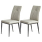 Modern Restaurant Solid Back Chair Matte Finish Leather Dining Chair Off-White 2 Piece Set Clearhalo 'Dining Chairs' 'Dining Tables & Seating' 'dining_chair' 'furn' 'furn_dining_chair' 'Furniture' 'Kitchen & Dining Furniture' 5709951