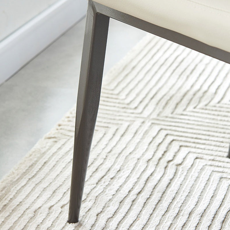 Modern Restaurant Solid Back Chair Matte Finish Leather Dining Chair Clearhalo 'Dining Chairs' 'Dining Tables & Seating' 'dining_chair' 'furn' 'furn_dining_chair' 'Furniture' 'Kitchen & Dining Furniture' 5709960