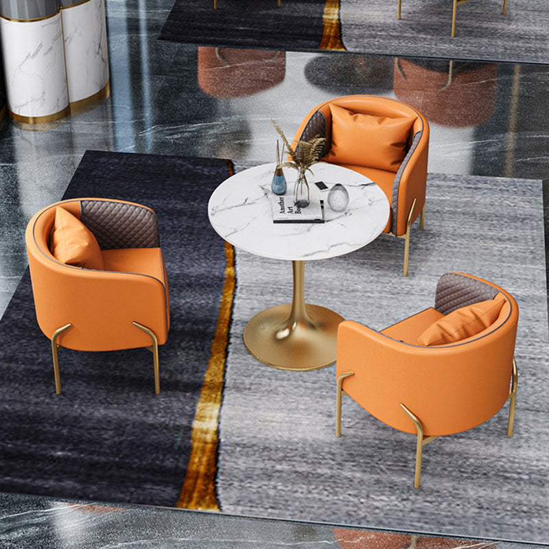 Glam Metal Dining Room Chairs Leather Dining Armless Chair for Restaurant Use Clearhalo 'Dining Chairs' 'Dining Tables & Seating' 'dining_chair' 'furn' 'furn_dining_chair' 'Furniture' 'Kitchen & Dining Furniture' 5710014