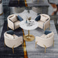 Glam Metal Dining Room Chairs Leather Dining Armless Chair for Restaurant Use Clearhalo 'Dining Chairs' 'Dining Tables & Seating' 'dining_chair' 'furn' 'furn_dining_chair' 'Furniture' 'Kitchen & Dining Furniture' 5710017