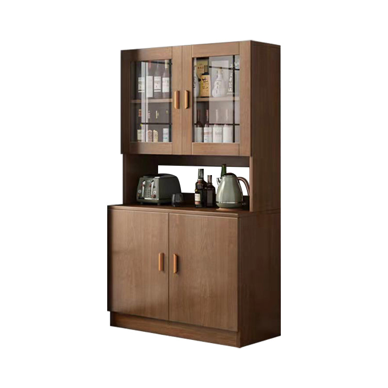 Server a buffet da 71,6 "moderni in legno ingegnerizzato con porte di vetro