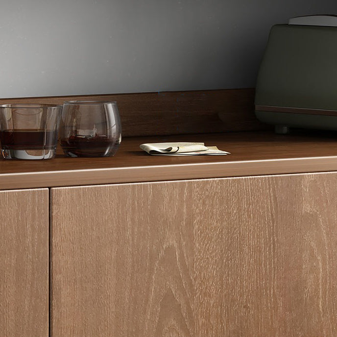 Server a buffet da 71,6 "moderni in legno ingegnerizzato con porte di vetro