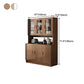 Server a buffet da 71,6 "moderni in legno ingegnerizzato con porte di vetro