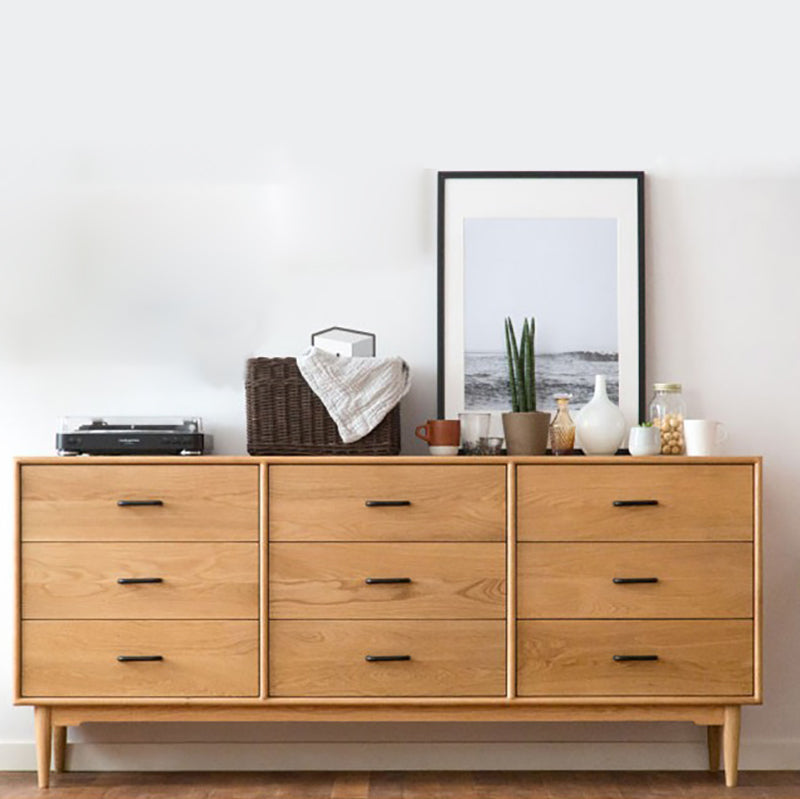 Sideboard moderno a 9 cassetto SIMPLICE SEMPLICE PINE PINE LEGNO PEGNO PER LA PAGA