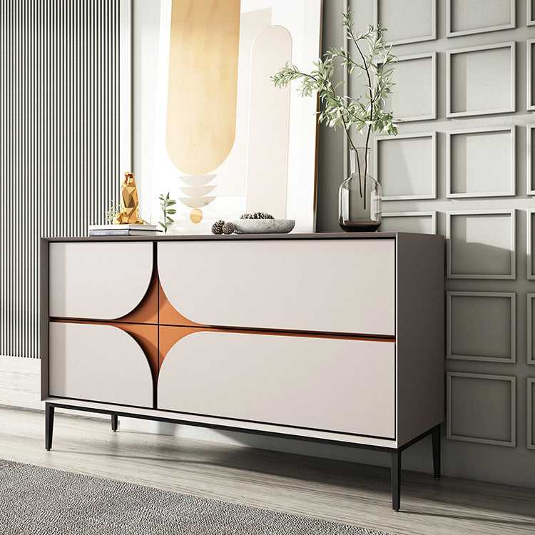 Modern 4-Drawer Sideboard Simple Wood Buffet Table for Dining Room Clearhalo 'buffet_sideboard' 'Buffets & Sideboards' 'furn' 'furn_buffet_sideboard' 'Furniture' 'Kitchen & Dining Furniture' 5710152