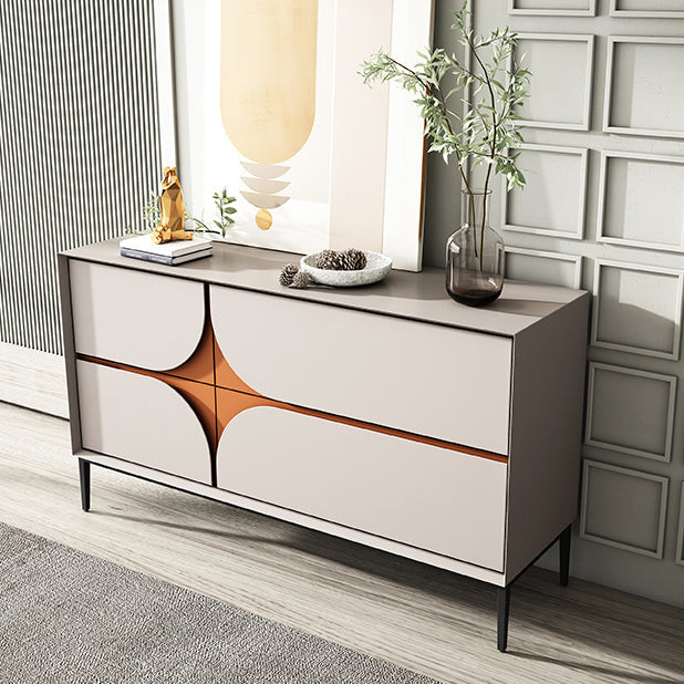 Modern 4-Drawer Sideboard Simple Wood Buffet Table for Dining Room Clearhalo 'buffet_sideboard' 'Buffets & Sideboards' 'furn' 'furn_buffet_sideboard' 'Furniture' 'Kitchen & Dining Furniture' 5710153