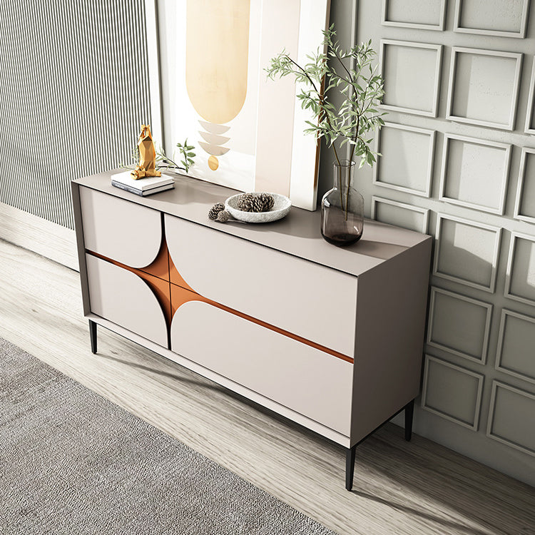 Modern 4-Drawer Sideboard Simple Wood Buffet Table for Dining Room Clearhalo 'buffet_sideboard' 'Buffets & Sideboards' 'furn' 'furn_buffet_sideboard' 'Furniture' 'Kitchen & Dining Furniture' 5710154