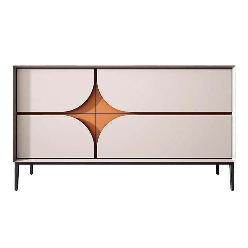 Modern 4-Drawer Sideboard Simple Wood Buffet Table for Dining Room 59"L x 14"W x 33"H Clearhalo 'buffet_sideboard' 'Buffets & Sideboards' 'furn' 'furn_buffet_sideboard' 'Furniture' 'Kitchen & Dining Furniture' 5710155