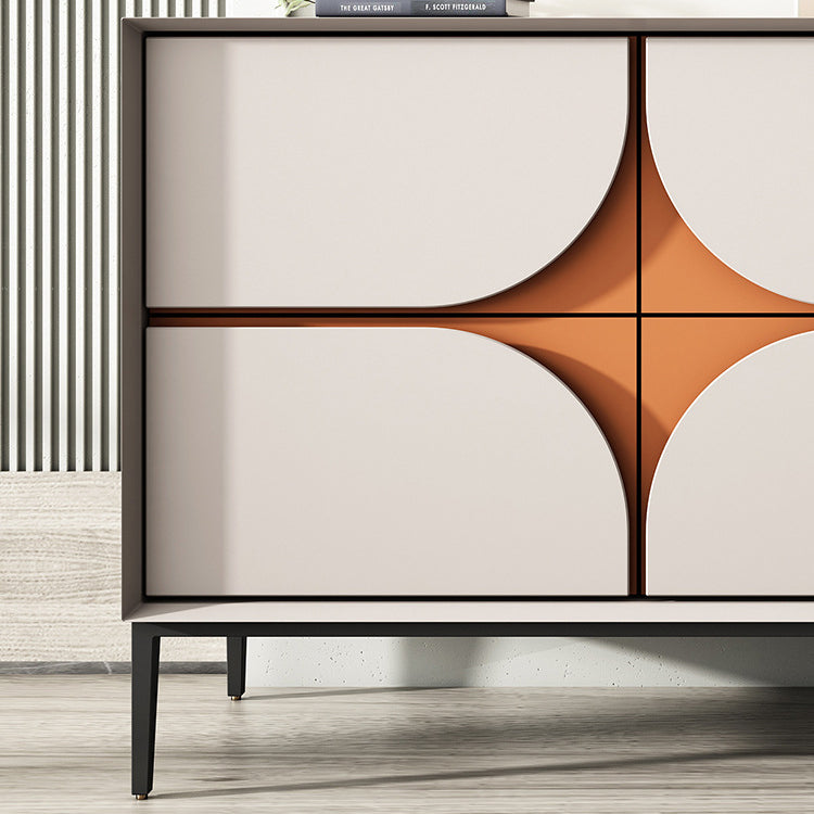 Modern 4-Drawer Sideboard Simple Wood Buffet Table for Dining Room Clearhalo 'buffet_sideboard' 'Buffets & Sideboards' 'furn' 'furn_buffet_sideboard' 'Furniture' 'Kitchen & Dining Furniture' 5710159