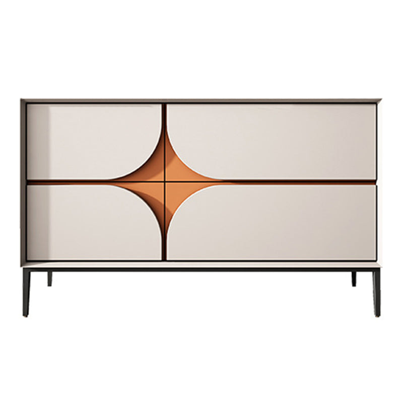 Modern 4-Drawer Sideboard Simple Wood Buffet Table for Dining Room 55"L x 14"W x 33"H Clearhalo 'buffet_sideboard' 'Buffets & Sideboards' 'furn' 'furn_buffet_sideboard' 'Furniture' 'Kitchen & Dining Furniture' 5710160