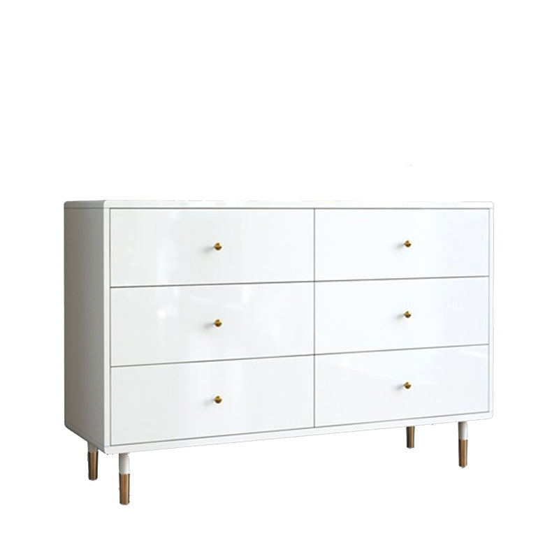 White-gold Buffet Table Wood Glam Style Kitchen Table for Dinning Room 39"L x 16"W x 31"H White Clearhalo 'buffet_sideboard' 'Buffets & Sideboards' 'furn' 'furn_buffet_sideboard' 'Furniture' 'Kitchen & Dining Furniture' 5710224