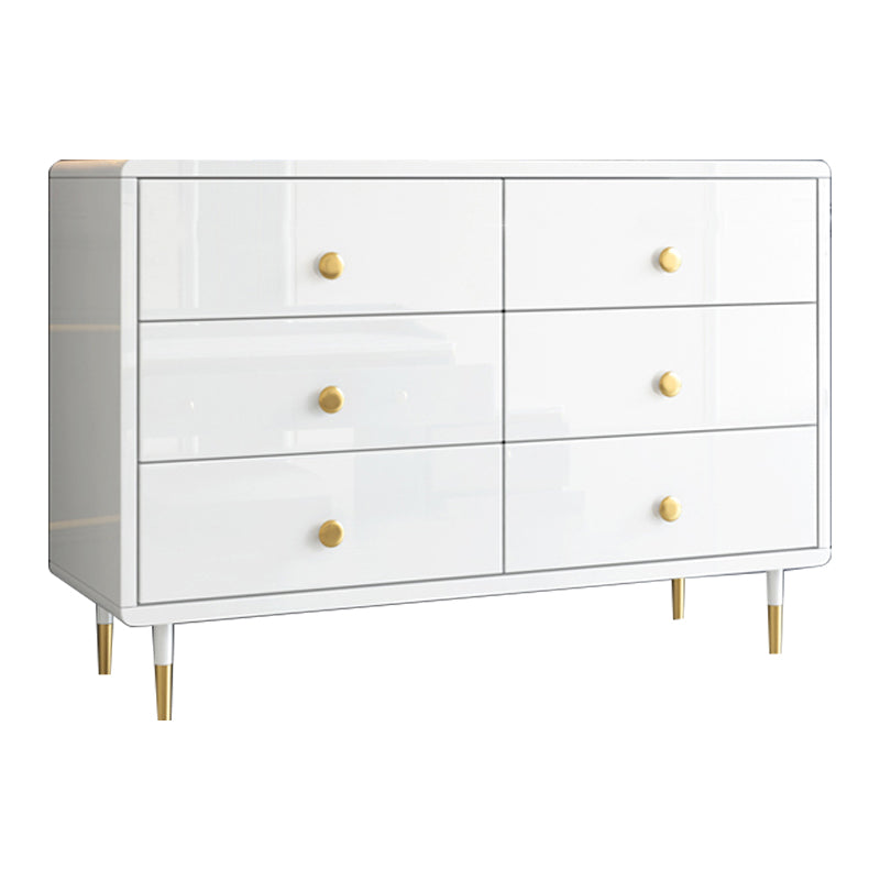 White-gold Buffet Table Wood Glam Style Kitchen Table for Dinning Room 39"L x 16"W x 31"H White-Gold Clearhalo 'buffet_sideboard' 'Buffets & Sideboards' 'furn' 'furn_buffet_sideboard' 'Furniture' 'Kitchen & Dining Furniture' 5710230