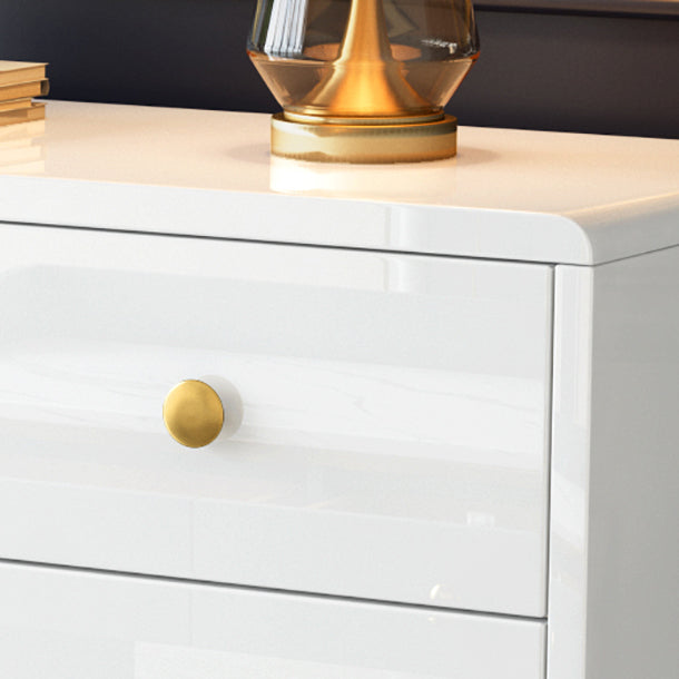 White-gold Buffet Table Wood Glam Style Kitchen Table for Dinning Room Clearhalo 'buffet_sideboard' 'Buffets & Sideboards' 'furn' 'furn_buffet_sideboard' 'Furniture' 'Kitchen & Dining Furniture' 5710235