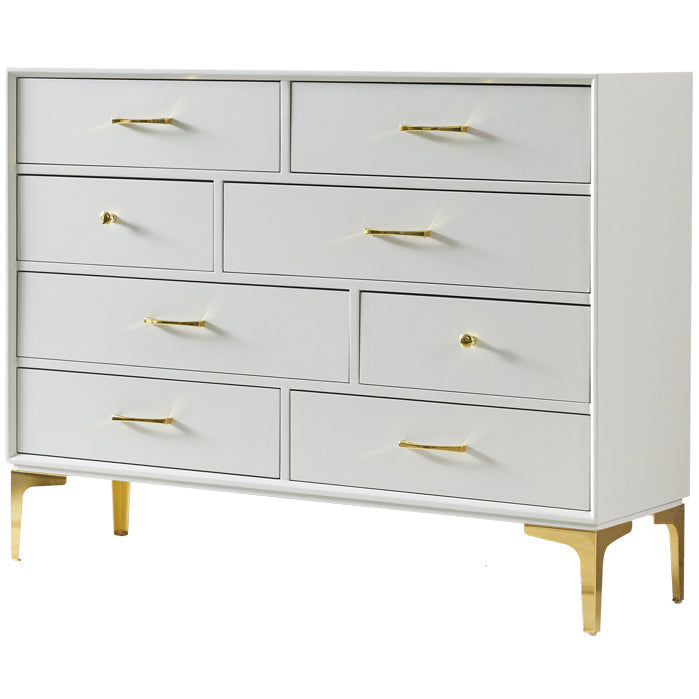 Modern Style Sideboard Table with Engineered Wood Drawers and Storage Buffet Server 47"L x 14"W x 35"H White Clearhalo 'buffet_sideboard' 'Buffets & Sideboards' 'furn' 'furn_buffet_sideboard' 'Furniture' 'Kitchen & Dining Furniture' 5710269