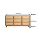 Modern Beige Sideboard Simple Pine Wood Buffet Table with Drawer for Dining Room Clearhalo 'buffet_sideboard' 'Buffets & Sideboards' 'furn' 'furn_buffet_sideboard' 'Furniture' 'Kitchen & Dining Furniture' 5710359