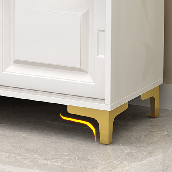 Modern Style Stone Sideboard Dining Room 31.5"H Buffet Server in White Clearhalo 'buffet_sideboard' 'Buffets & Sideboards' 'furn' 'furn_buffet_sideboard' 'Furniture' 'Kitchen & Dining Furniture' 5710393