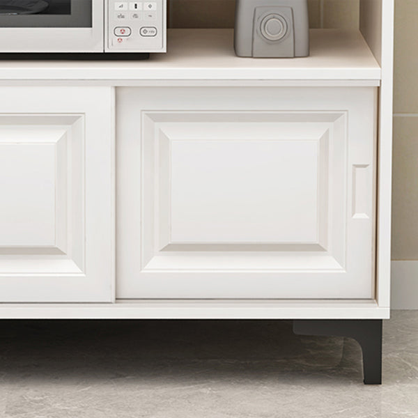 Modern Style Stone Sideboard Dining Room 31.5"H Buffet Server in White Clearhalo 'buffet_sideboard' 'Buffets & Sideboards' 'furn' 'furn_buffet_sideboard' 'Furniture' 'Kitchen & Dining Furniture' 5710395